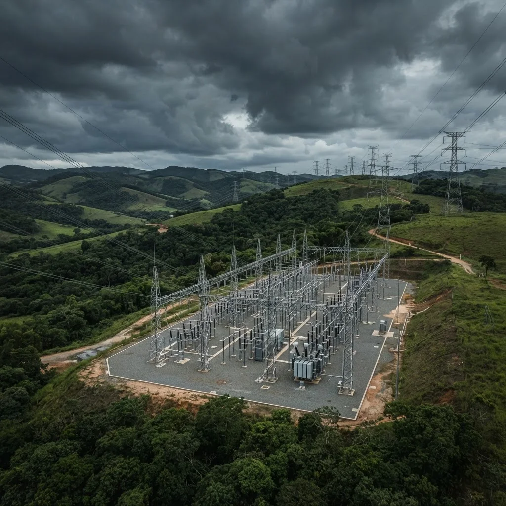 Linhas de transmissão e subestação integradas à paisagem